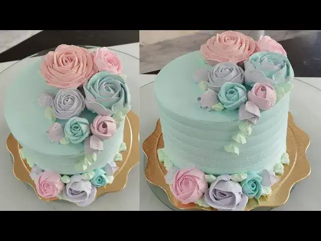 'Video thumbnail for DECORAÇÃO DE BOLO COM ROSAS DE CHANTILLY ESTABILIZADO'