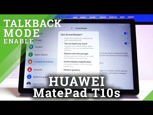 'Video thumbnail for How to Use TalkBack on HUAWEI MatePad T10s - Activate TalkBack'