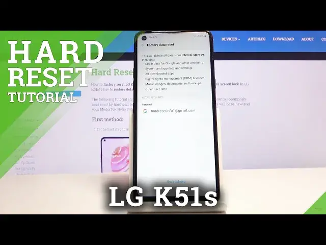 'Video thumbnail for How to Factory Reset LG K51s – Wipe Data by Reset Settings'
