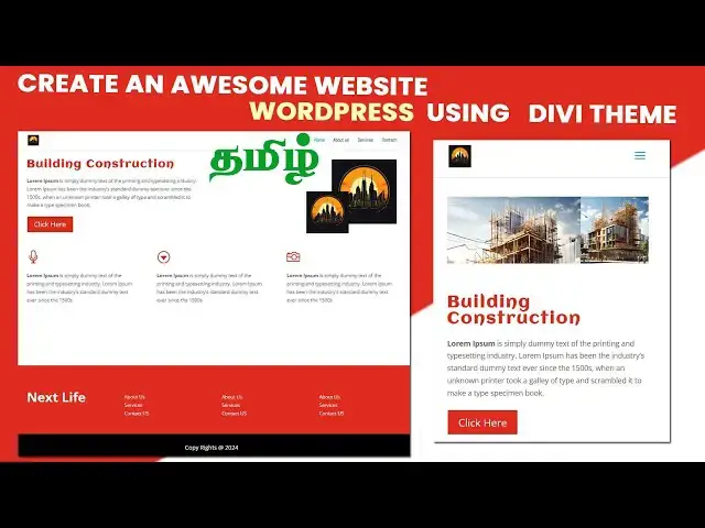 'Video thumbnail for Create an Awesome Website in WordPress Using Divi Theme | Tamil'