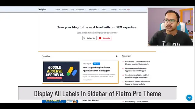 'Video thumbnail for Display All Labels in Sidebar _ Fletro Pro Theme customization'
