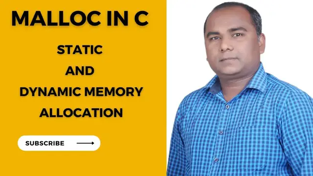 'Video thumbnail for Malloc in C | Understanding Static and Dynamic Memory Allocation'