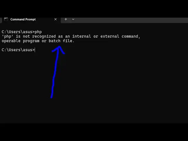 'Video thumbnail for How to fix php is not recognized as an internal and external Command Error in Terminal'
