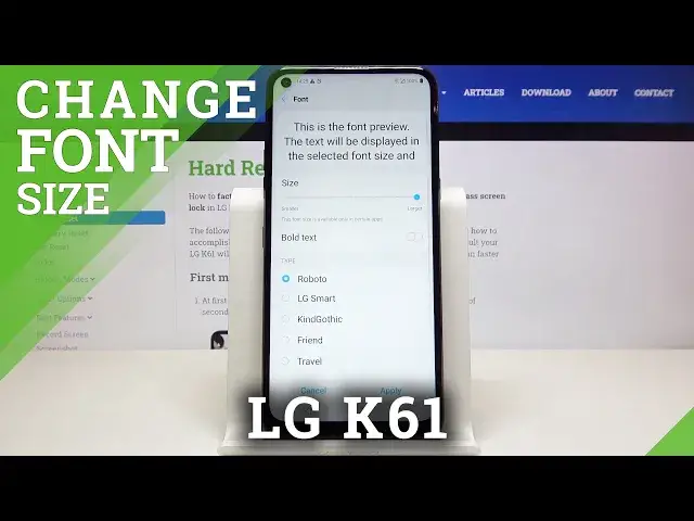 'Video thumbnail for How to Change Font Size in LG K61 – Font Style Settings'