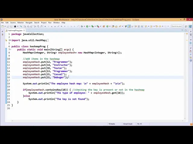'Video thumbnail for Java Essentials - Hash map in java'