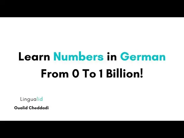 'Video thumbnail for Learn Numbers in German From 0 To 1 Billion'