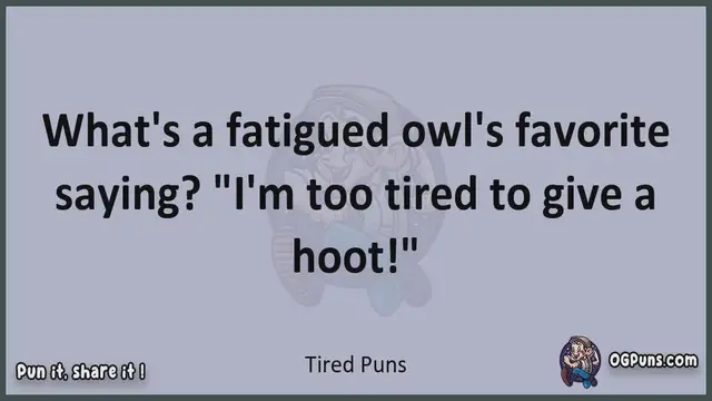 'Video thumbnail for Tired - Jokes, Puns, Wordplays, and Laughter'