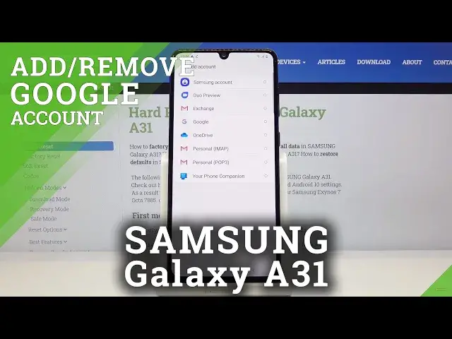 'Video thumbnail for How to Create & Erase Google User in SAMSUNG Galaxy A31 – Add & Remove Google Account'