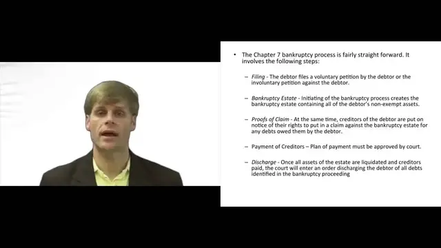 'Video thumbnail for Chapter 7 Bankruptcy Process'