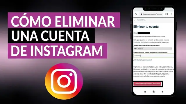 'Video thumbnail for Cómo eliminar una cuenta de INSTAGRAM definitivamente - Guía paso a paso'