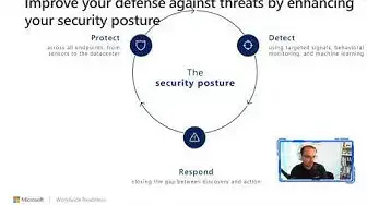 'Video thumbnail for Protect hybrid workloads from threats using Azure Security Center'