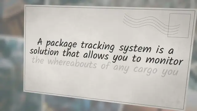 'Video thumbnail for Central Transport Tracking | Track & Trace Shipment Package'
