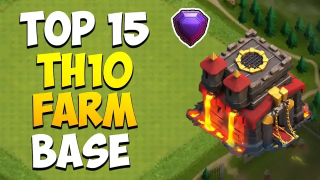 'Video thumbnail for TH10 FARMING BASE With Link 2022 (TOP 15) | COC TH10 Farming/Trophy Base Copy Link | TH10 Farm Base'