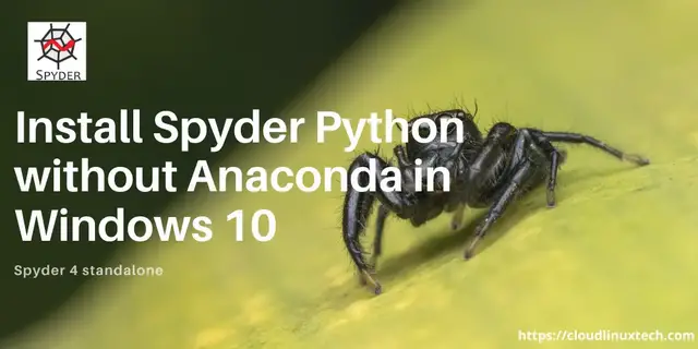 'Video thumbnail for How to install spyder python without Anaconda in Windows 10 | Spyder 4.2.3'