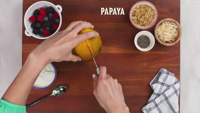 'Video thumbnail for Papaya Breakfast Boats'