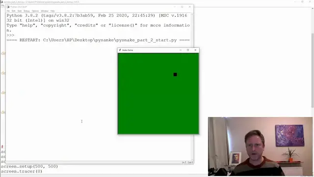 'Video thumbnail for Python Turtle Graphics Snake Game Part 2'