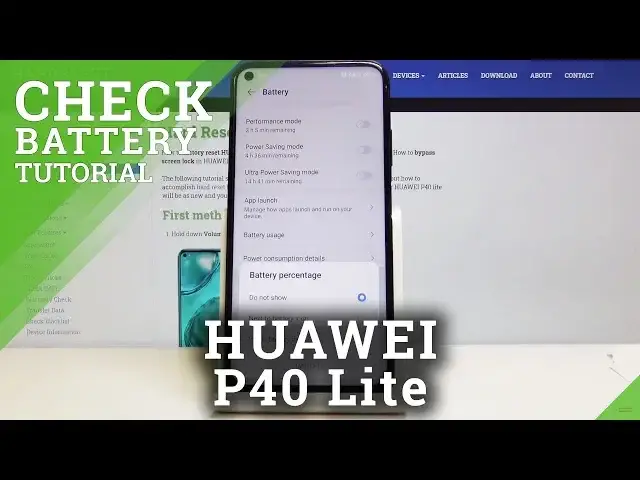 'Video thumbnail for How to Check Battery Percentage in HUAWEI P40 Lite – Show Battery Information'