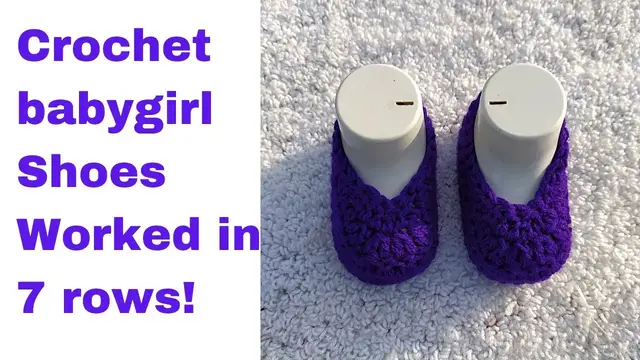 'Video thumbnail for How to crochet Quick and Easy baby girl booties'