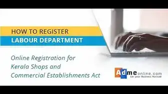 'Video thumbnail for Kerala Shops and Establishment Online Registration | How to register a small shop in kerala'