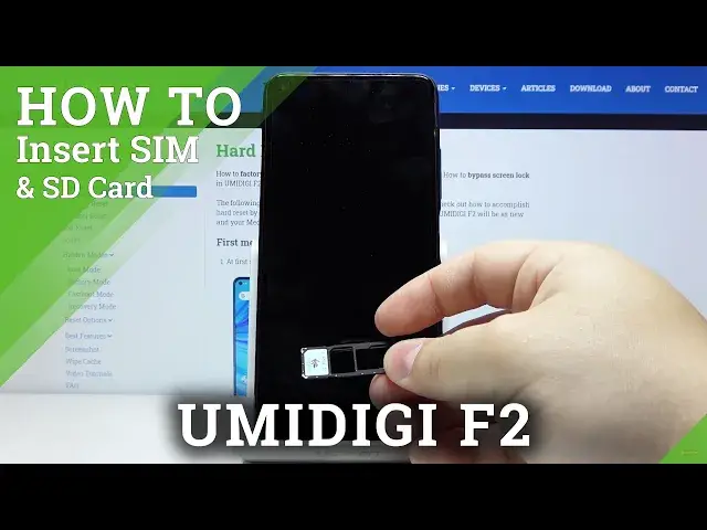 'Video thumbnail for Micro SD & Nano SIM Installation in UMIDIGI F2 - Insert SD and SIM Cards'