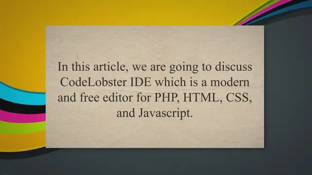 'Video thumbnail for CodeLobster IDE - Free Editor for PHP, HTML, CSS and JavaScript'