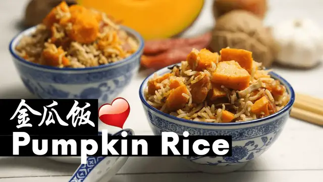 'Video thumbnail for Chinese Pumpkin Rice 金瓜饭  | One-Pot Dinner'