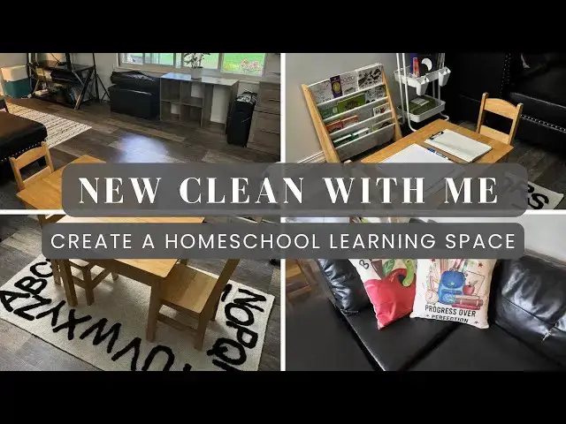 'Video thumbnail for Preparing Your Home For a New School Year: Clean With Me and Create a Learning Space'
