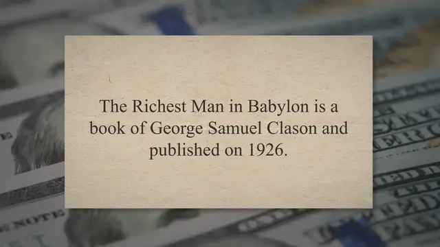 'Video thumbnail for The Richest Man in Babylon by George S. Clason'