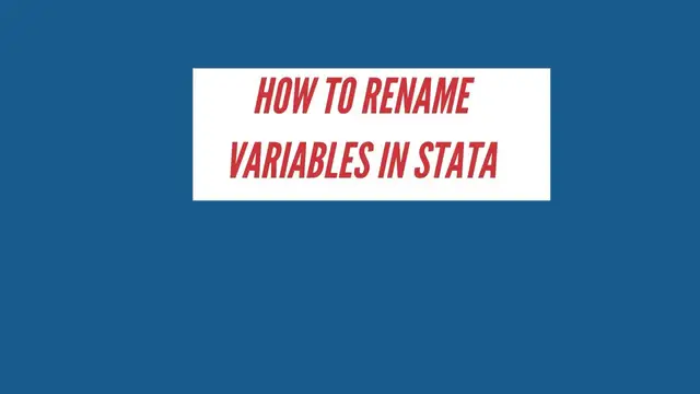 'Video thumbnail for How to rename variable in Stata'