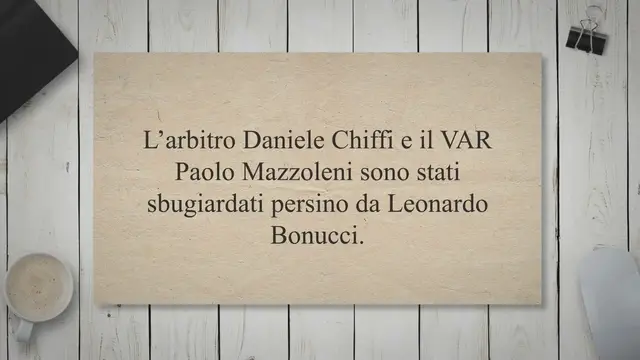 'Video thumbnail for Dazn - Clamoroso, Chiffi e VAR sbugiardati persino da Bonucci'
