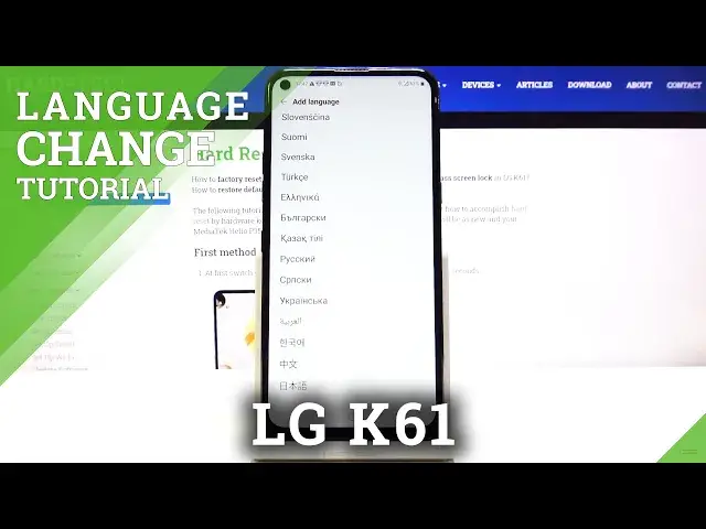'Video thumbnail for How to Change System Language in LG K61 - Set Up Language'