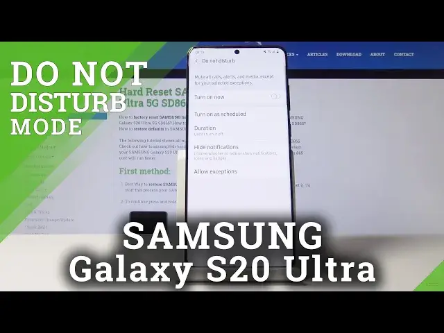 'Video thumbnail for How to Activate Do Not Disturb Mode in SAMSUNG Galaxy S20 Ultra – Mute Settings'