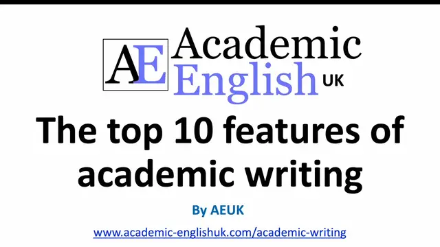'Video thumbnail for The Top 10 features of Academic Writing - HD 1080p'