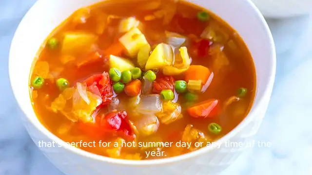 'Video thumbnail for Vegetable soup recipe'