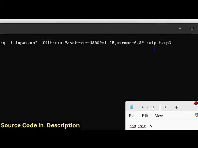 'Video thumbnail for FFMPEG Command to Increase or Decrease the Pitch & Tempo of the Audio File in Terminal'