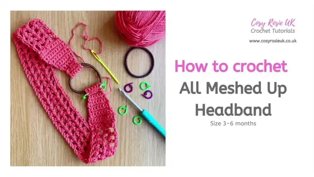 'Video thumbnail for How To Crochet - All Meshed Up Headband'