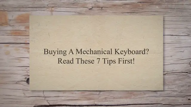 'Video thumbnail for Buying a Mechanical Keyboard? Read These 7 Tips First!'