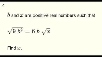 'Video thumbnail for Solve an Equation with Square Root - Grade 11'