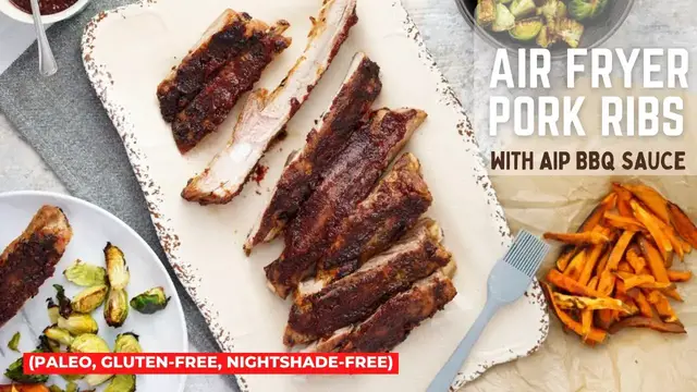 'Video thumbnail for Air Fryer Pork Ribs (Paleo, Gluten-Free)'