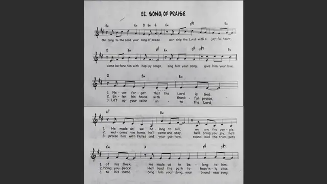 'Video thumbnail for Song Of Praise - Catholic Mass Song Sheet Music'