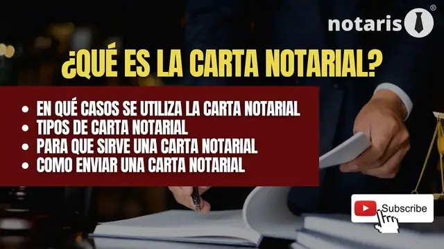 'Video thumbnail for 🔴 La Carta Notarial - ¿Qué es la Carta Notarial? y ¿Cuál es su proceso de envío?.'