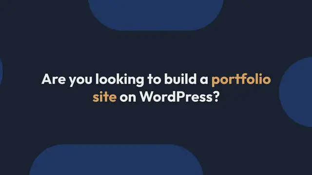 'Video thumbnail for How to Create an Online Portfolio Site on WordPress'