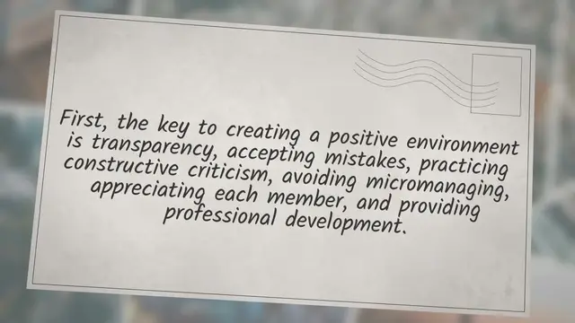 'Video thumbnail for Positive Work Environment & Effective Teamwork (How To Create)'
