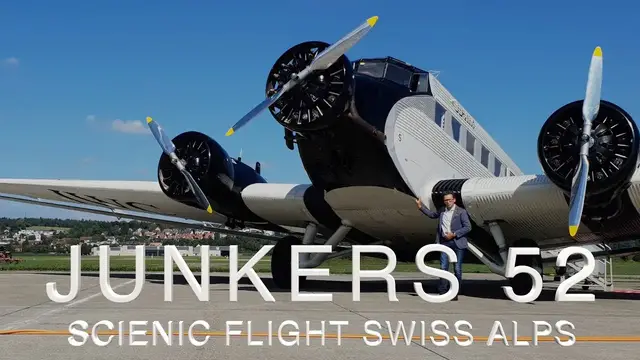 'Video thumbnail for The "JU-52" - Breathtaking flight over the Swiss Alps'