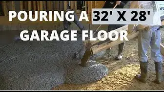 'Video thumbnail for Pouring A New Garage Floor 32'x28' (That Slopes To The Doors)'