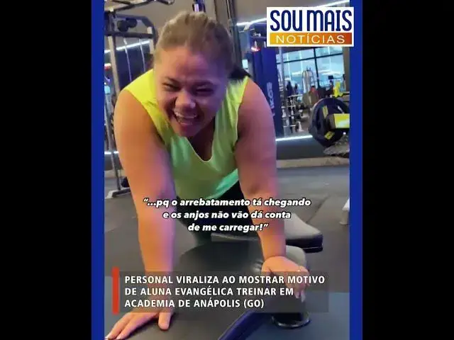 'Video thumbnail for Em Goiás I Personal trainer viraliza ao mostrar motivação inusitada de aluna evangélica para malhar'