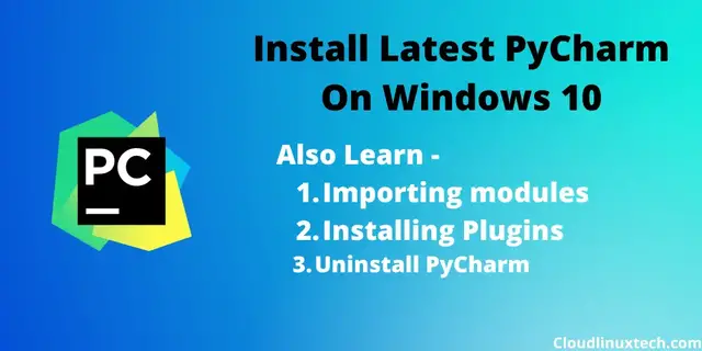 'Video thumbnail for Install PyCharm on Windows 10'
