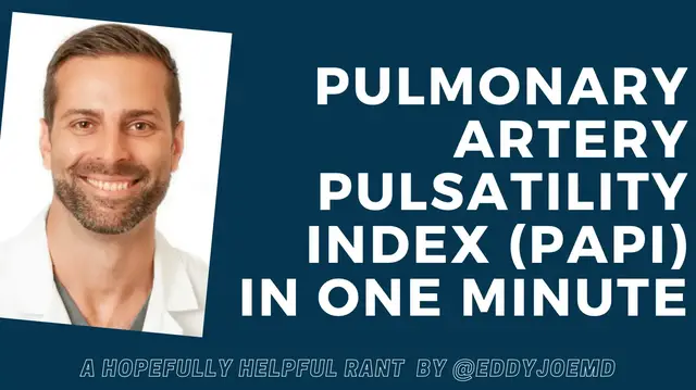 'Video thumbnail for Pulmonary Artery Pulsatility Index (PAPi)'