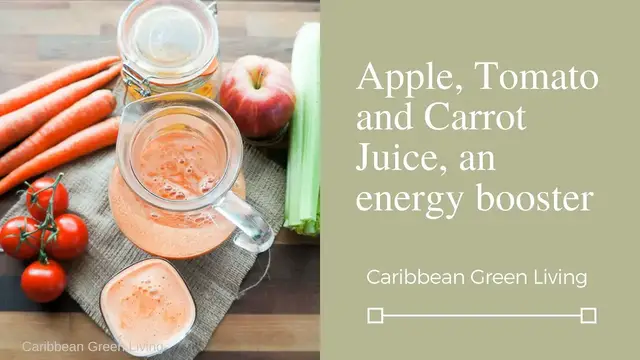 'Video thumbnail for Apple, Tomato and Carrot Juice, an energy booster'
