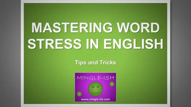 'Video thumbnail for Mastering Word Stress in English: Tips and Tricks'